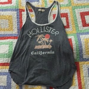 grey Hollister graphic tank top
